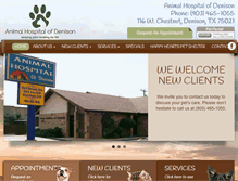 Tablet Screenshot of animalhospitalofdenison.com